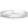 Pompeii3 3mm Flat High Polished Wedding Band 950 Platinum Size Selectable In Silver