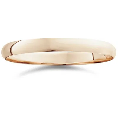 Pompeii3 3mm Dome High Polished Wedding Band 14k Rose Gold Size Selectable In Multi