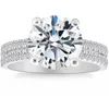 Pompeii3 4 1/2ct Diamond Engagement Ring Multi-row Pave Diamonds White Gold Lab Grown In Multi