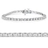 Pompeii3 4 1/2ct Oval Cut Diamond Tennis Bracelet 7" 14k White Gold Lab Grown In Metallic