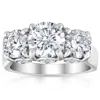 POMPEII3 4 5/8 CT TW THREE STONE DIAMOND ENGAGEMENT RING 14K WHITE GOLD LAB GROWN