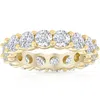 Pompeii3 4 Carat Diamond Eternity Ring 14k Yellow Gold In Silver