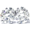 Pompeii3 4 Carat Diamond Studs 14k White Gold With Screw Backs In Multi