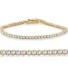 Pompeii3 4 Carat Tw Round Cut Lab Grown Diamond Tennis Bracelet 14k Yellow Gold Lab Grown In Multi