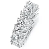 Pompeii3 4 Ct Marquise Cut Designer Diamond Eternity Wedding Ring 14k Gold Lab Grown In Multi
