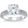 Pompeii3 4 Ct Pave Round Diamond Engagement Ring In White Gold Lab Grown In Multi