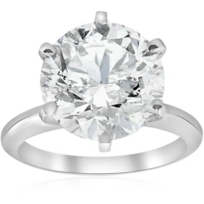 Pompeii3 4 Ct Round Diamond Solitaire Engagement Ring 14k White Gold In Multi