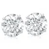 Pompeii3 4 Ct Tw Round Moissanite Studs 14k White Gold In Multi