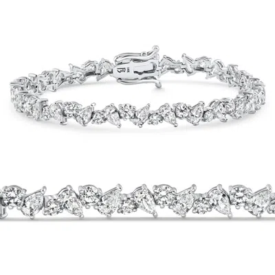 POMPEII3 4.10CT MULTI-STONE DIAMOND 7" TENNIS BRACELET 14K GOLD LAB GROWN