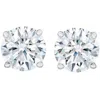 Pompeii3 4.23 Cttw Round Diamond Studs 14k White Gold In Silver