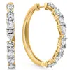 Pompeii3 4.34 Ct Multi Fancy Shape Diamond Hoops 14k Gold Lab Grown Women's Earrings In White