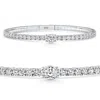 Pompeii3 4.50ct Diamond Bangle Oval Solitaire Flexible Tennis Bracelet 14k Gold Lab Grown In Multi