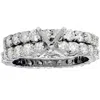 Pompeii3 4ct Diamond Eternity Engagement Wedding Ring Setting In Silver