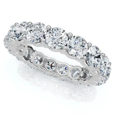 Pompeii3 4ct Diamond Eternity Ring 14k Gold Or Platinum Lab Grown In Metallic