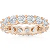 Pompeii3 4ct Diamond Eternity Wedding Ring Lab Grown Diamond 14k Rose Gold In Multi