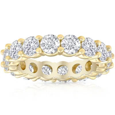 Pompeii3 4ct Diamond Eternity Wedding Ring Lab Grown Diamond 14k Yellow Gold In Multi