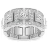 Pompeii3 4ct Men's Princess Cut Diamond 10mm Wide Ring Wedding Band Lab Grown In Multi