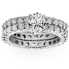 Pompeii3 4ct Oval Diamond Eternity Engagement Wedding Ring Set 10k White Gold Lab Grown In Multi