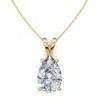 Pompeii3 4ct Solitaire Diamond Pendant Lab Grown 14k Gold In Gold