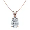 Pompeii3 4ct Solitaire Diamond Pendant Lab Grown 14k Gold In Multi