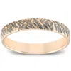 Pompeii3 4mm Band 14k Yellow & Black Gold Unique Cheetah Mens Wedding Ring In Multi