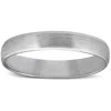 Pompeii3 4mm Beveled & Brushed Wedding Band 14k White Gold Size Selectable In Multi