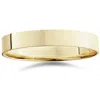 Pompeii3 4mm Flat High Polished Wedding Band 10k Yellow Gold Size Selectable In Gold