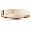 Pompeii3 4mm Flat High Polished Wedding Band 14k Rose Gold Size Selectable In Multi