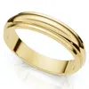 Pompeii3 4mm Step Cut Polished Wedding Band 14k Yellow Gold Size Selectable In Multi