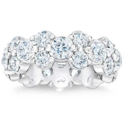 Pompeii3 5 1/2 Ct Tw Diamond Eternity Ring 14k Gold Women's Anniversary Band Lab Grown In Silver