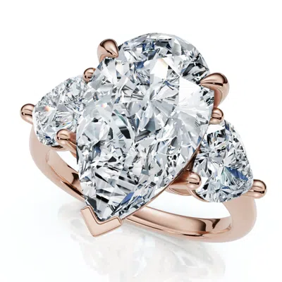 Pompeii3 5 1/2ct Pear & Heart Certified Diamond Engagement Ring 14k Gold Or Pt Lab Grown In Multi