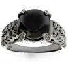 Pompeii3 5 1/4ct Black Diamond Engagement Ring 14k Black Gold In Multi