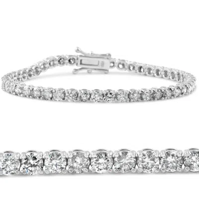 Pompeii3 5 5/8ct 14k White Gold Round Diamond Tennis Bracelet In Multi