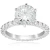 Pompeii3 5 Carat Enhanced Diamond Engagement Eternity Ring 14k White Gold Round Cut In Multi