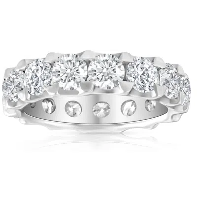 Pompeii3 5 Ct Moissanite Eternity Ring In 10k White, Yellow, Or Rose Gold (f-g,vvs2) In Multi