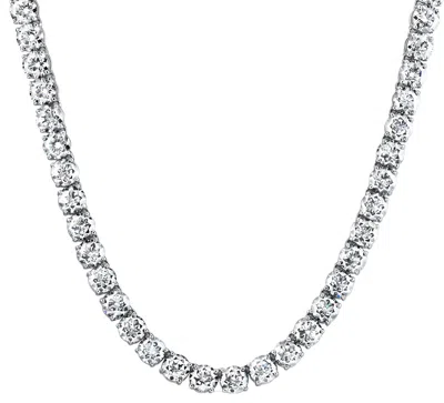 Pompeii3 54ct Tw Diamond Tennis Necklace 14k White Gold 16.5" Lab Grown In Multi