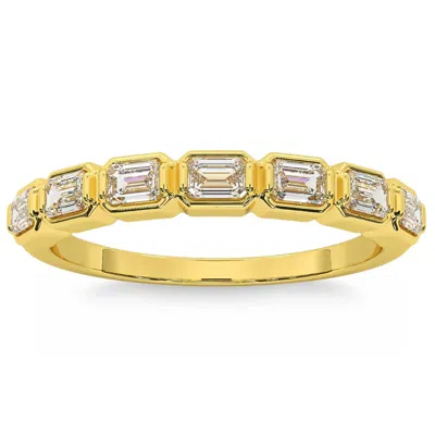 Pompeii3 5/8ct Baguette Cut Wedding Ring Anniversary Band 14k Gold Lab Grown
