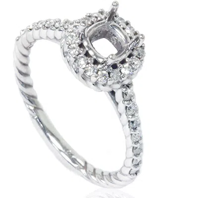 Pompeii3 5/8ct Braided Engagement Ring Setting 14k White Gold In Multi