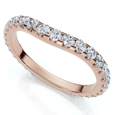 Pompeii3 5/8ct Curved Diamond Wedding Anniversary Matching Band 14k Gold Ring Lab Grown