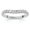 Pompeii3 5/8ct Curved Diamond Wedding Anniversary Matching Band 14k Gold Ring Lab Grown In Silver
