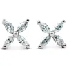 Pompeii3 5/8ct Diamond Eight-stone Marquise Studs 14k White Gold Womens Earrings In Multi
