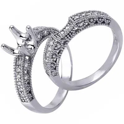 Pompeii3 5/8ct Diamond Engagement Matching Wedding Ring Setting In Multi