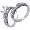 Pompeii3 5/8ct Diamond Engagement Matching Wedding Ring Setting In Silver
