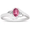 Pompeii3 5/8ct Oval Ruby & Diamond Ring 14k White Gold In Multi