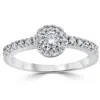 Pompeii3 5/8ct Pave Halo Lab Created Diamond Engagement Ring 14k White Gold In Multi