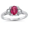 Pompeii3 5/8ct Ruby & Diamond Ring 14k White Gold In Multi