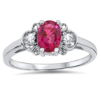 Pompeii3 5/8ct Ruby & Diamond Ring 14k White Gold In Multi