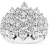 Pompeii3 5ct Diamond Fashion Cluster Ring Anniversary Band In White, Yellow, Or Rose Gold In Multi