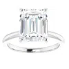 Pompeii3 5ct Emerald Solitaire Moissanite Engagement Ring In White Yellow Or Rose Gold In Multi