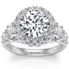 Pompeii3 5ct Halo Round Brilliant Cut Diamond Engagement Ring Lab Grown In 14k Gold In Multi